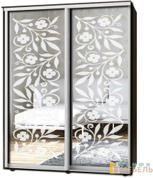 Шкаф-купе 2х дв Стандарт Пескоструй № 37+37