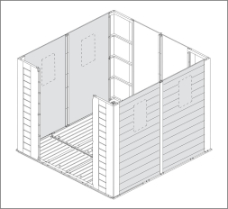 Сарай Фактор 8х8 (Factor 8x8), бежевый