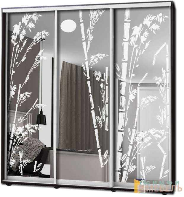 Шкаф купе 3х дв Пескоструй № 21