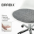 Кресло стул BRABIX "Eames MG-310 CH", хром, пластик белый, ткань серая, 532924
