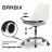 Кресло стул BRABIX "Eames MG-310 CH", хром, пластик белый, ткань серая, 532924