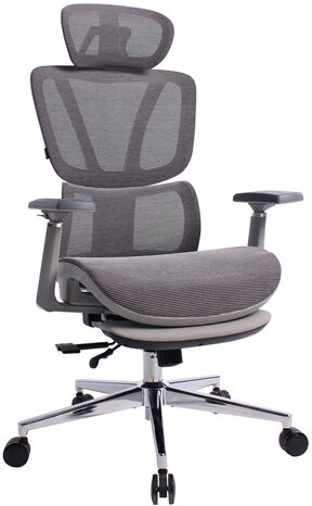 Кресло BRABIX PREMIUM "Evolution ER-700", подножка, слайдер, синхромеханизм, сетка, серое, 532948