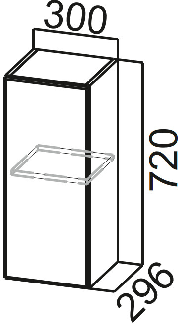 Шкаф навесной 300 Модус