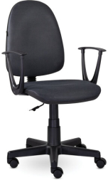 Кресло BRABIX "Prestige Start MG-312", эргономичная спинка, ткань, серое, 531923