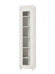 Шкаф Ассоль АС-533К со стеклом (левый) белое дерево