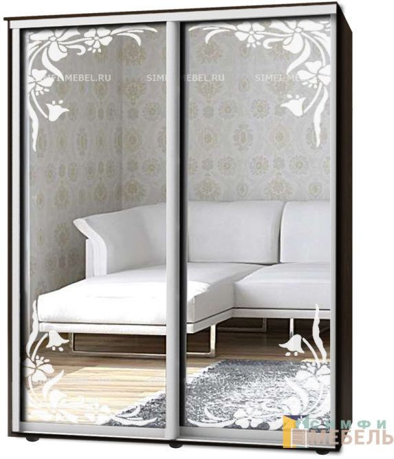 Шкаф-купе 2х дв Стандарт Пескоструй № 28