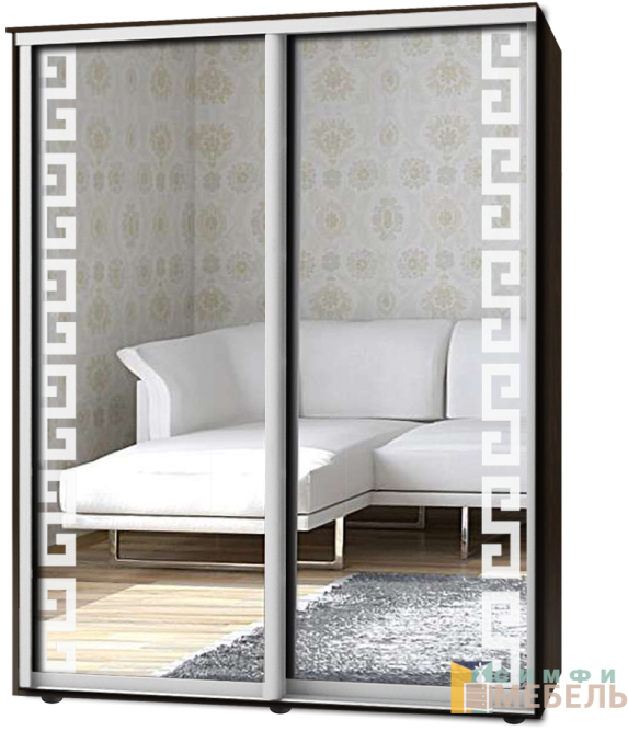 Шкаф-купе 2х дв Стандарт Пескоструй № 40+40