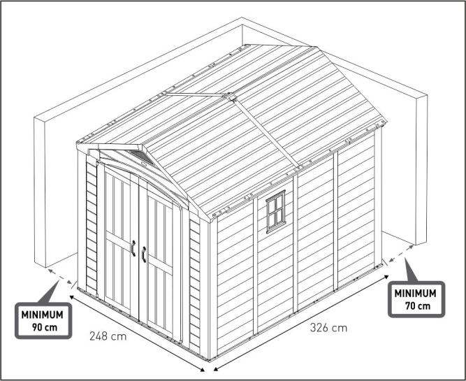 Сарай Фактор 8x11 (Factor 8x11), бежевый