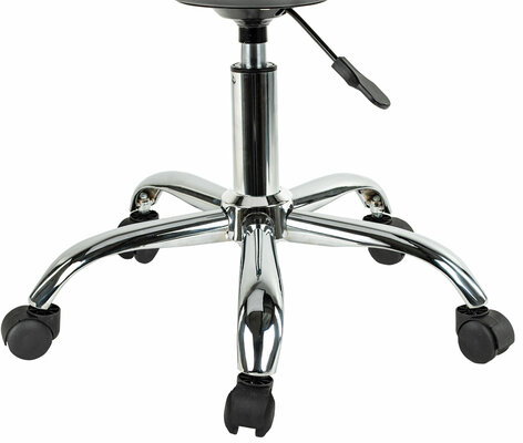 Кресло стул BRABIX "Eames MG-310 CH", хром, пластик черный, экокожа черная, 532925