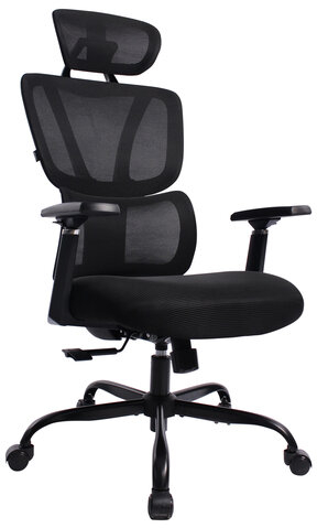 Кресло BRABIX PREMIUM "Fargo ER-710", синхромеханизм, 3D подлокотники, сетка/ткань TW, черное, 532949