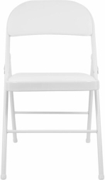 Стул складной BRABIX "Golf Plus CF-003 КОМФОРТ", белый каркас, кожзам белый, В КОРОБЕ, 533028