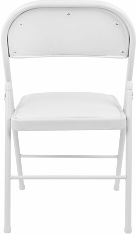 Стул складной BRABIX "Golf Plus CF-003 КОМФОРТ", белый каркас, кожзам белый, В КОРОБЕ, 533028