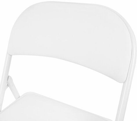 Стул складной BRABIX "Golf Plus CF-003 КОМФОРТ", белый каркас, кожзам белый, В КОРОБЕ, 533028