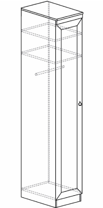 Шкаф для одежды "Инна" 614 (денвер темный)