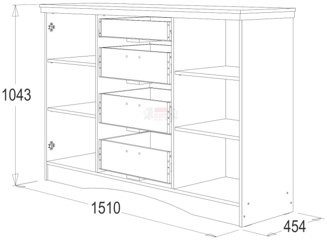 Комод многоцелевой Ольга 10