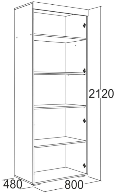 Шкаф 2-х дв. для белья Ольга 19