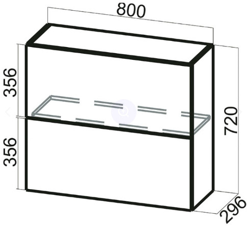Шкаф навесной (барный) Ш800б(AventosHF) Вектор