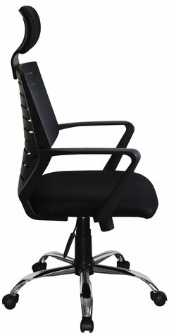 Кресло BRABIX "Victory MG-016", подголовник, хром, черное, 531924