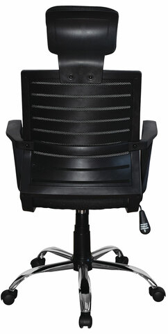 Кресло BRABIX "Victory MG-016", подголовник, хром, черное, 531924