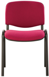 Стул для персонала и посетителей BRABIX &quot;Iso CF-005&quot;, черный каркас, ткань бордовая, 531975