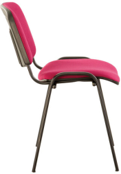 Стул для персонала и посетителей BRABIX &quot;Iso CF-005&quot;, черный каркас, ткань бордовая, 531975