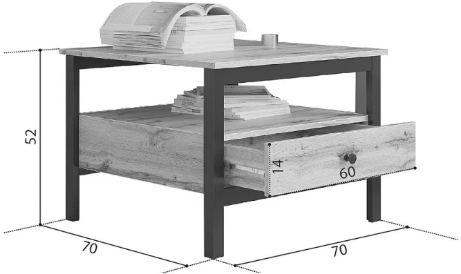 Стол журнальный Лофт LAW