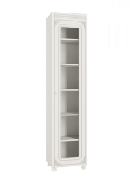 Шкаф Ассоль АС-533К со стеклом (правый) белое дерево