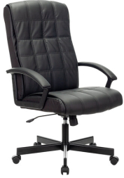 Кресло офисное BRABIX "Quadro EX-524", компактная упаковка, экокожа, черное, 532104