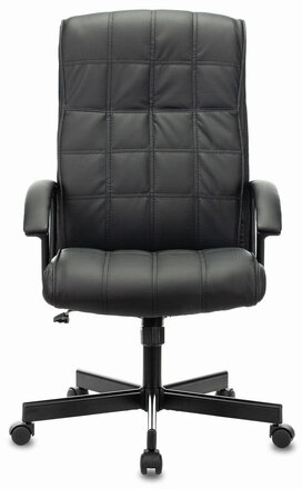 Кресло офисное BRABIX "Quadro EX-524", компактная упаковка, экокожа, черное, 532104