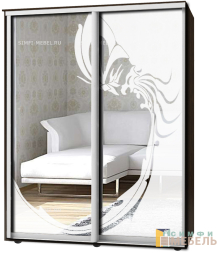 Шкаф-купе 2х дв Стандарт Пескоструй № 29