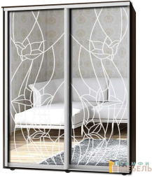 Шкаф-купе 2х дв Стандарт Пескоструй № 41+41