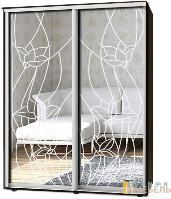 Шкаф-купе 2х дв Стандарт Пескоструй № 41+41