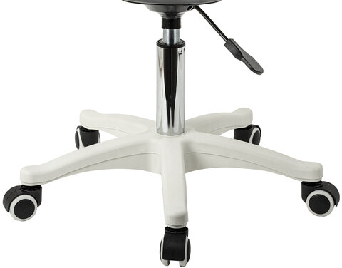 Кресло стул BRABIX "Eames MG-310 PL", пластик белый, экокожа белая, 532926