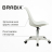 Кресло стул BRABIX "Eames MG-310 PL", пластик белый, экокожа белая, 532926