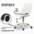 Кресло стул BRABIX "Eames MG-310 PL", пластик белый, экокожа белая, 532926