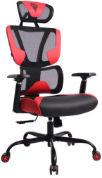 Кресло BRABIX PREMIUM &quot;Toxin GM-520&quot;, синхромеханизм, экокожа/сетка/ткань, черное/красное, 532950