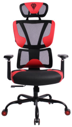 Кресло BRABIX PREMIUM &quot;Toxin GM-520&quot;, синхромеханизм, экокожа/сетка/ткань, черное/красное, 532950