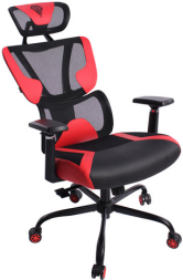 Кресло BRABIX PREMIUM &quot;Toxin GM-520&quot;, синхромеханизм, экокожа/сетка/ткань, черное/красное, 532950