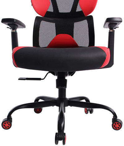 Кресло BRABIX PREMIUM "Toxin GM-520", синхромеханизм, экокожа/сетка/ткань, черное/красное, 532950