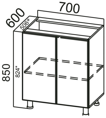 Стол-рабочий С700 Грейвуд