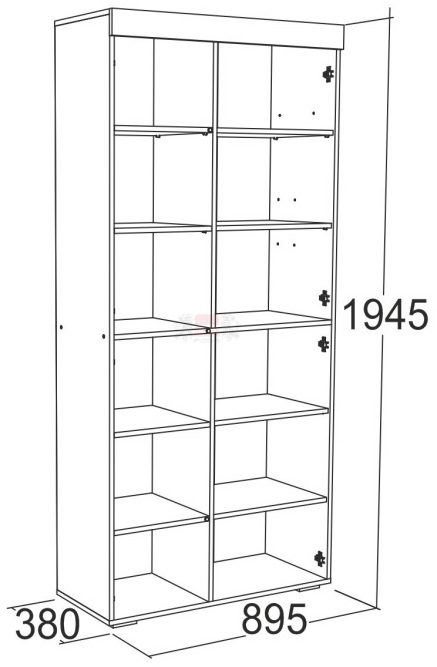 Шкаф комбинированный высокий Ольга 19