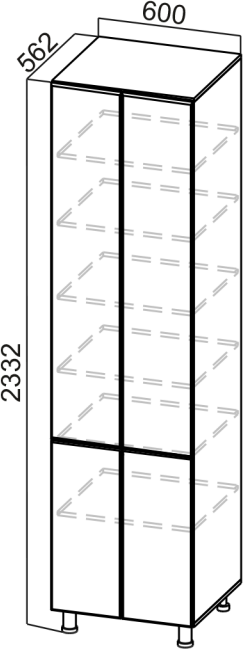 Пенал П600г (глухой) Модус