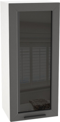 Шкаф верхний высокий со стеклом с 1 ств. ШВС 409 Глетчер