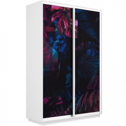 Шкаф-купе Экспресс 2-х дверный (Фото №1004 Джунгли темные)