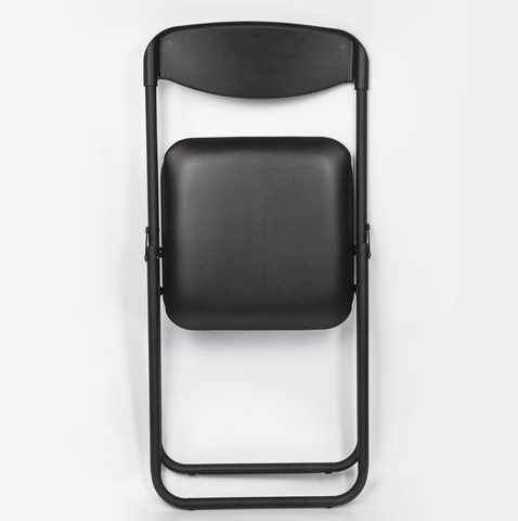 Стул для посетителей складной "Jack Black", черный каркас, кожзам черный, Jack V-Cerata