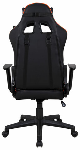 Кресло компьютерное BRABIX "GT Racer GM-100", две подушки, экокожа, черное/оранжевое, 531925