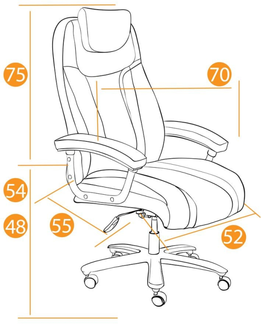 Кресло TRUST ткань, коричневый/коричневый , MJ190-7/TW-24