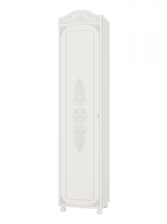 Шкаф Ассоль АС-53К (левый с короной) белое дерево