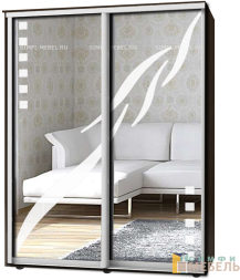 Шкаф-купе 2х дв Стандарт Пескоструй № 30