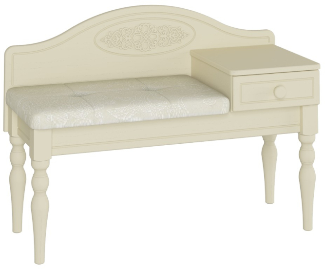 Банкетка Ассоль плюс АС-41 (ящик справа) ваниль